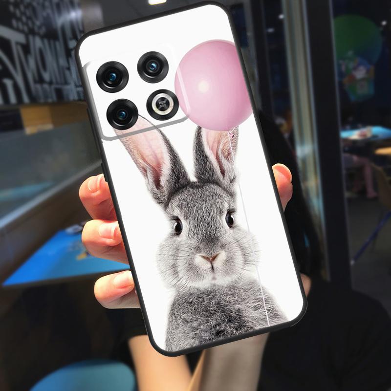Cute Bunny Rabbit Funda For OnePlus 12R 13 R 12 11 9 10 Pro 8T 9RT 10T OnePlus Nord 4 CE 2 3 Lite N20 N30 Case