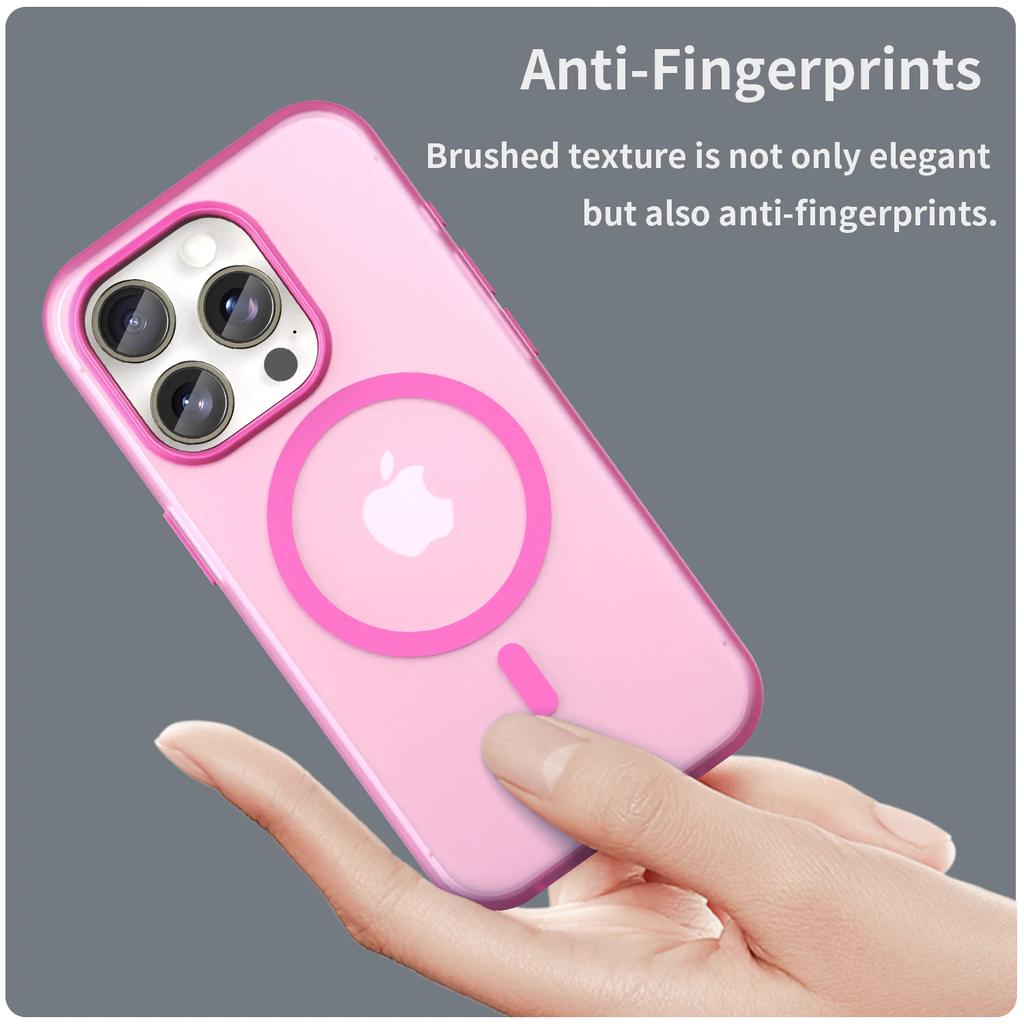 Luxury Magnetic Wireless Charge For Magsafe Case For 16E 16 15 14 13 12 11 Pro Max Plus Shockproof Matte TPU Bumper Cover