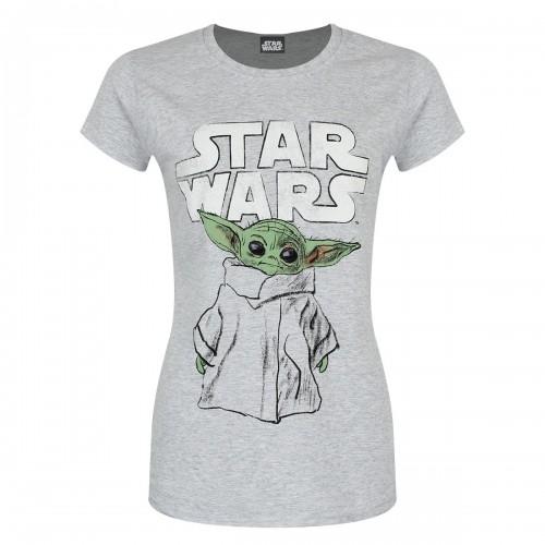 Star Wars Mandalorian Womens/Ladies Child Sketch Fitted T-Shirt