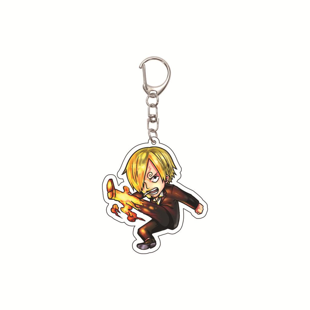 One Piece 5.5CM Acrylic Keychain, Anime Keychain, Luffy, Zoro Cartoon One Piece Bag Keychain