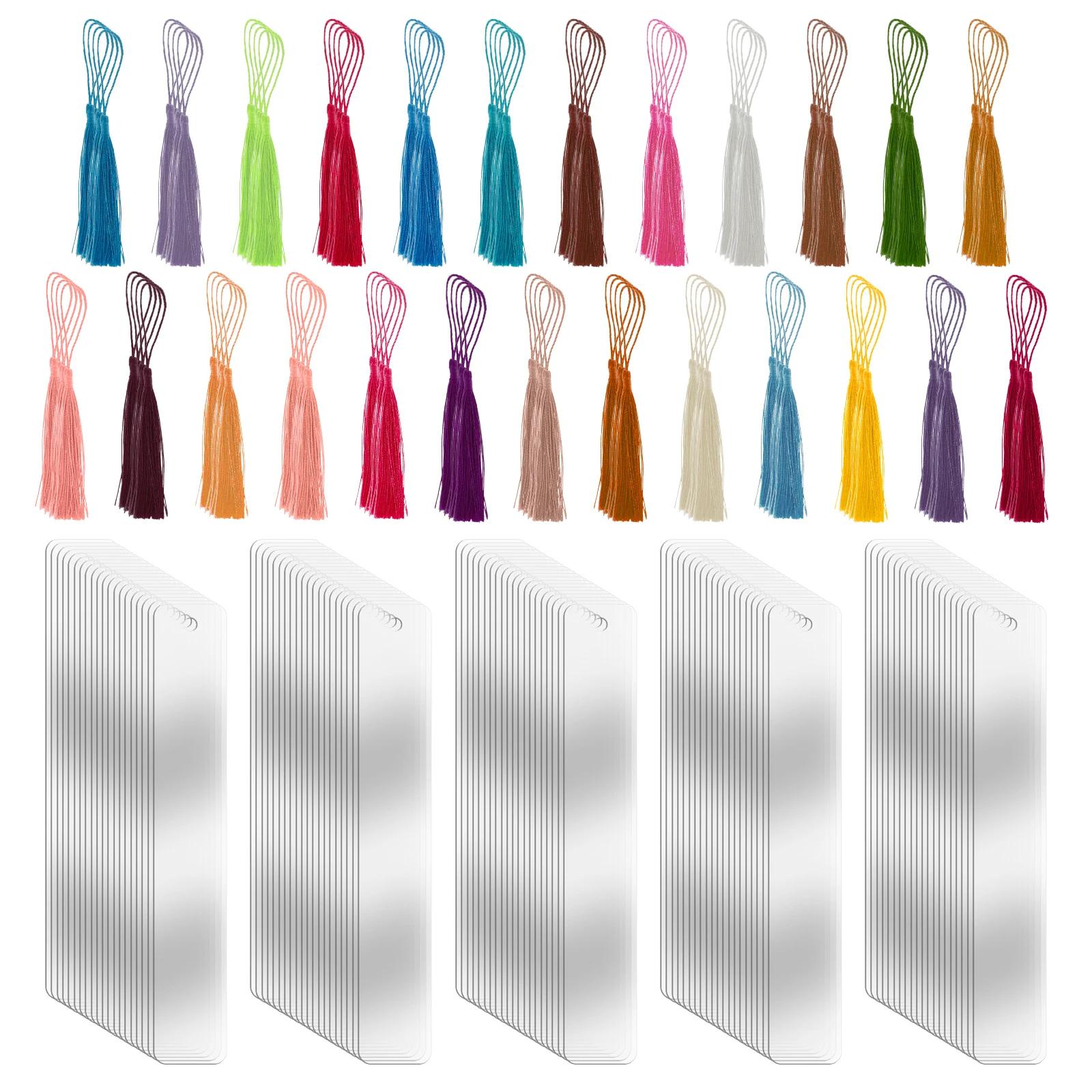 

200Pcs Clear Acrylic Bookmarks Waterproof Bookmarks Corrosion Resistant Acrylic Book Markers Multifunctional for Clothing Labels