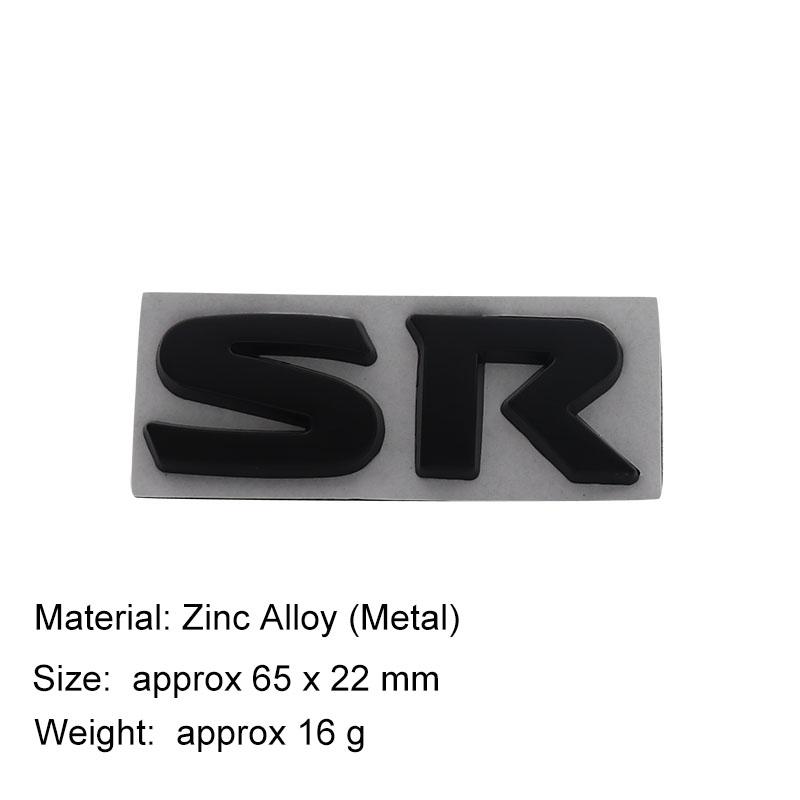 

3D Премиум SR S R для SR TURBO автомобиль Капот Крыло багажник Хвост Задняя Наклейка Эмблема Значок Стикер metal-black