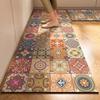 American Flower Tiles Diatom Mud Floor Mat Household Quick-drying Water Absorption Pad Dirt-resistant and Easy-to-clean Anti-slip Pad