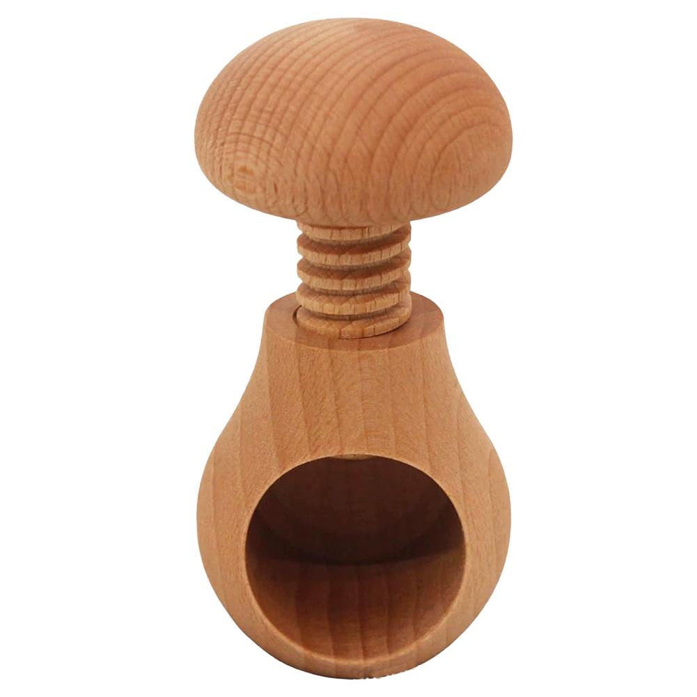 Creative Mushroom Shape Nutcracker Wooden Walnut Opener Walnut & Hard Shell Nut Opener Tool Multi-function Kitchen Tool