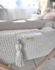 BOHO Handmade Moses Basket with Stand - Cream