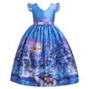Vestido de Piano de Cetim de Desenho Animado de Natal Europeu e Americano para Meninas