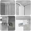 Bathroom Furniture Set 4 pcs Concrete Grey Engineered Wood and Glass