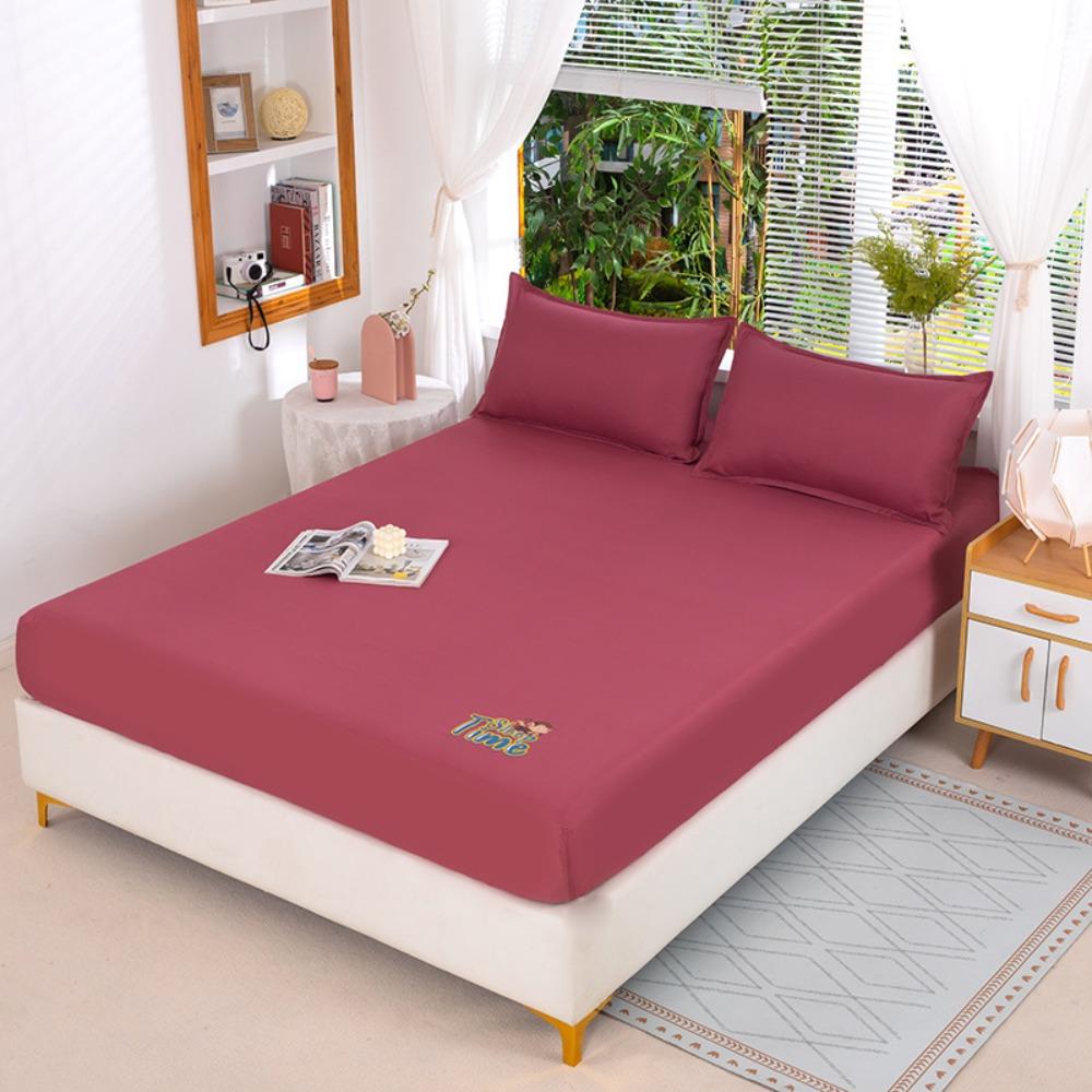 Summer Washed Cotton Fitted Sheet Set, All-around Wrap Mattress Cover, Baby Friendly Single Bed Sheet Mattress Protector