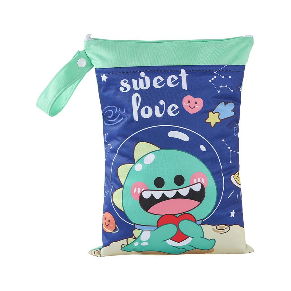 Wet And Dry Dual-use Zipper Storage Bag Cute Storage Clothing Storage Bag