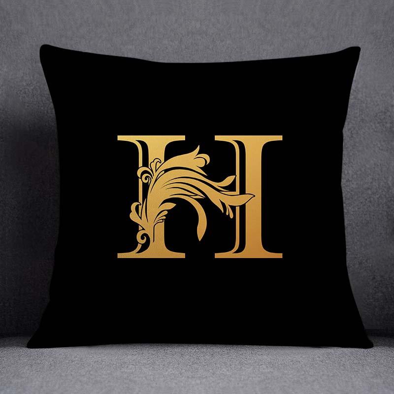 

Декоративная наволочка с узором «Золотой алфавит» от Tyrant, квадратная наволочка, украшение для домашнего офиса 40x40cm
