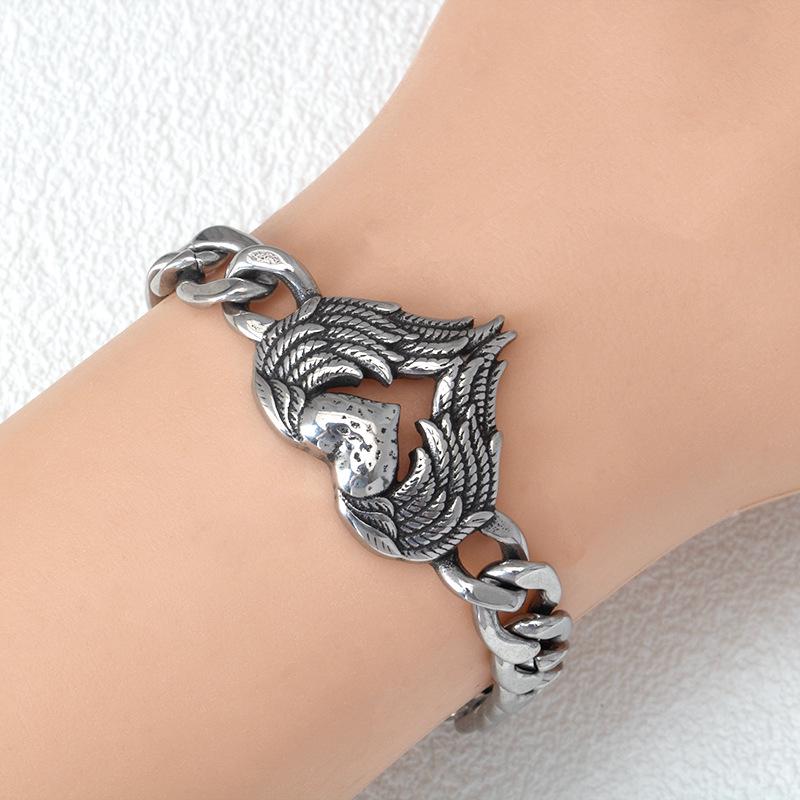 Stainless Steel Viking Infinity Knot Titanium Steel Cuban Hip Hop Bracelet