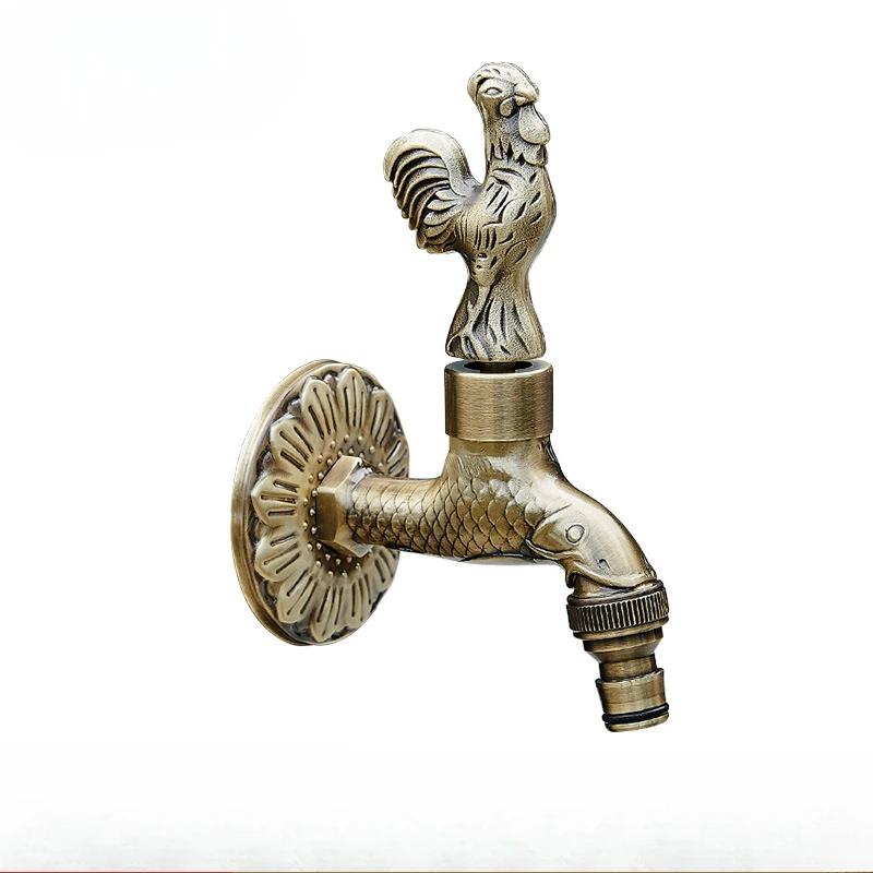 Antique  Faucet Copper Outdoor Garden Taps for Washing Machine Luxury Toilet Mop Faucet
