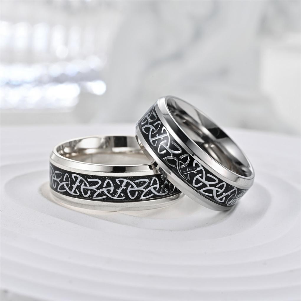 Female Fashion Ring Men Wide Stainless Ornament Jewelry Band Steel Presents Lady Engrave Engagement Charm Multi-Sizes