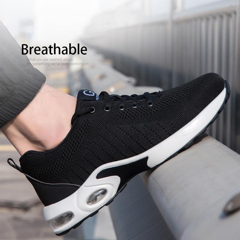 Zapatos De Seguridad Para Pies Zapatos De Seguridad Ligeros Hombre Y Mujer - Punta De Acero 200J, Antideslizantes Y Transpirables Zapatos De Seguridad Para Mujer Cómodos