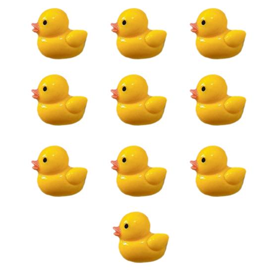 10Pcs Little Yellow Duck Refrigerator Magnet Home Office Kitchen Locker Fridge Magnetic 3D Cartoon Duck Decoration Ornament