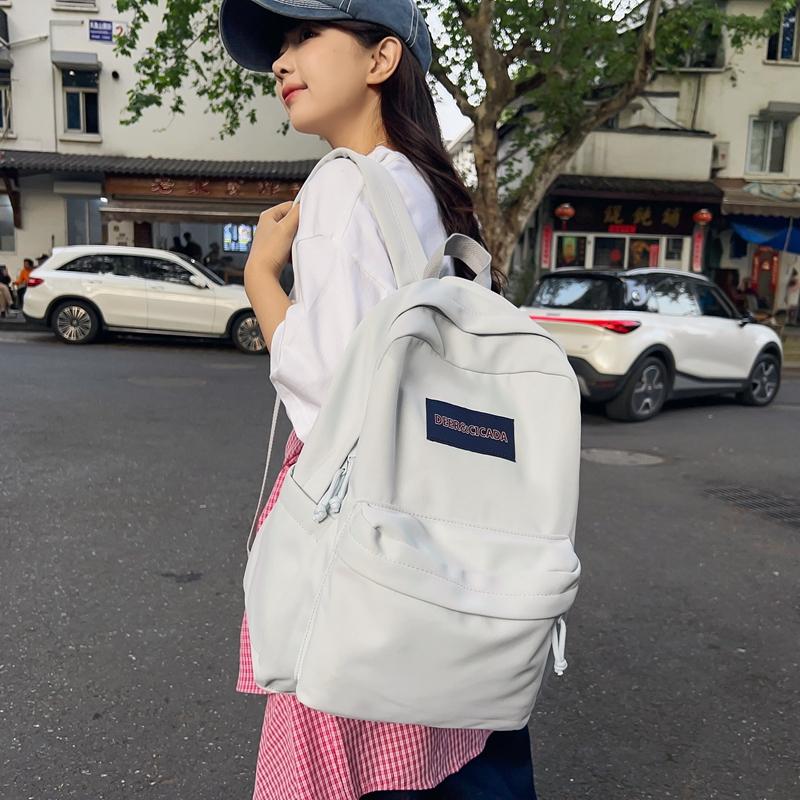 Skolväska Dam Junior High School Student Ryggsäck Herr College Student Datorryggsäck