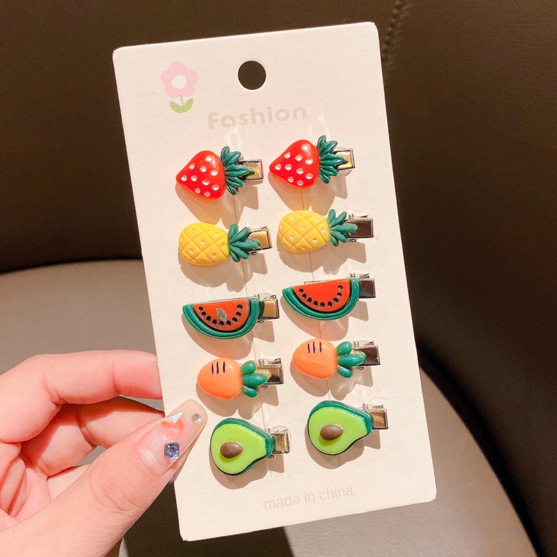 Infant Cartoon Hair Clips for Girls - Cute, Small Hairpins
