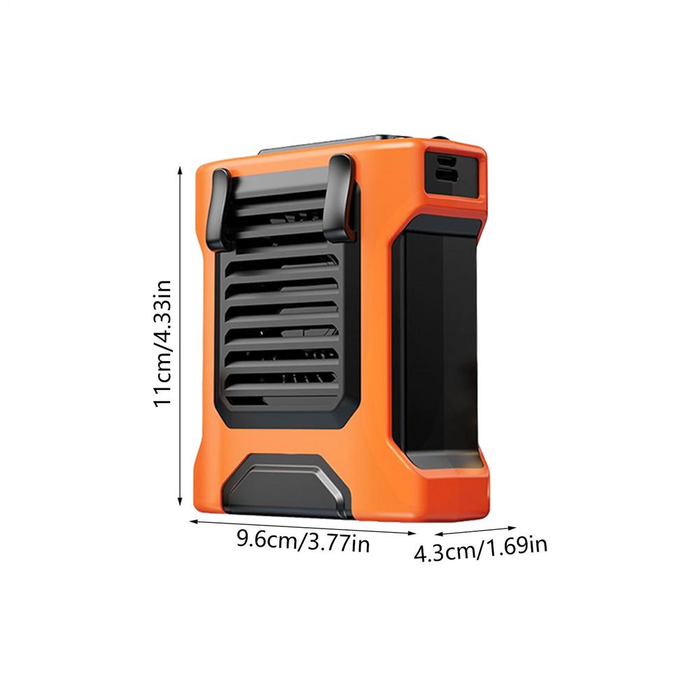 

Waist Clip Fan USB Rechargeable Fan with Flashlight Portable waist fan Small Outdoor Camping Waist Fan For Outdoor Camping помаранчевий