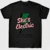 Retro She's Electric Lightning Bolt Graphic T-Shirt