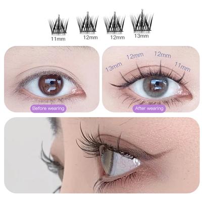 False Eyelashes Self Grafting Fine Stem Fishtail Eyelashes