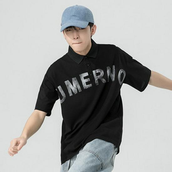 Kunhai Pengyun Men's Trendy Cotton Hooded Short-Sleeve T-Shirt - Loose Fit, Solid Color, Fake Two-Piece Design