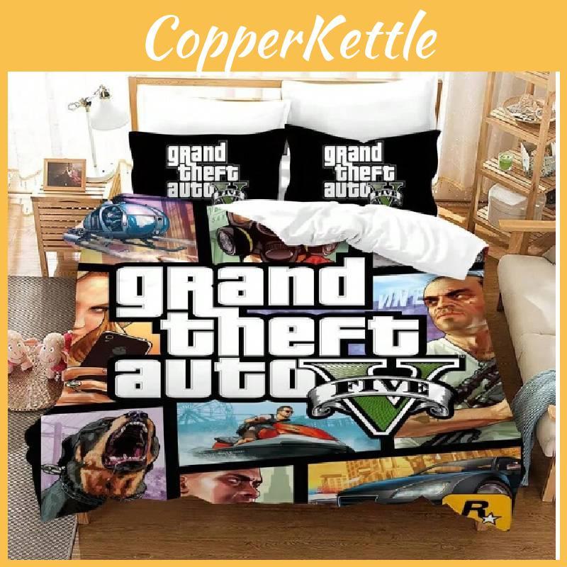 Game Theft Grand Auto Bedding Set Cartoon Duvet Covers Pillowcase Bedclothes