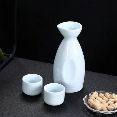 Himmelblaues Wolken-Design Keramik Sake- & Likör-Dekanter-Set