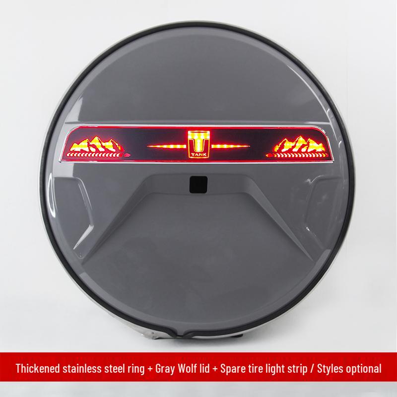 Tank 300 G-Class Style Stainless Steel Spare Tire Light Cover for Modification Upgrade