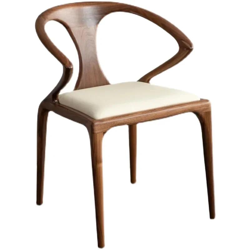 Wood Furniture Chair Indoor Living Room Chaises Lounge Chair Dining Chairs Chaise