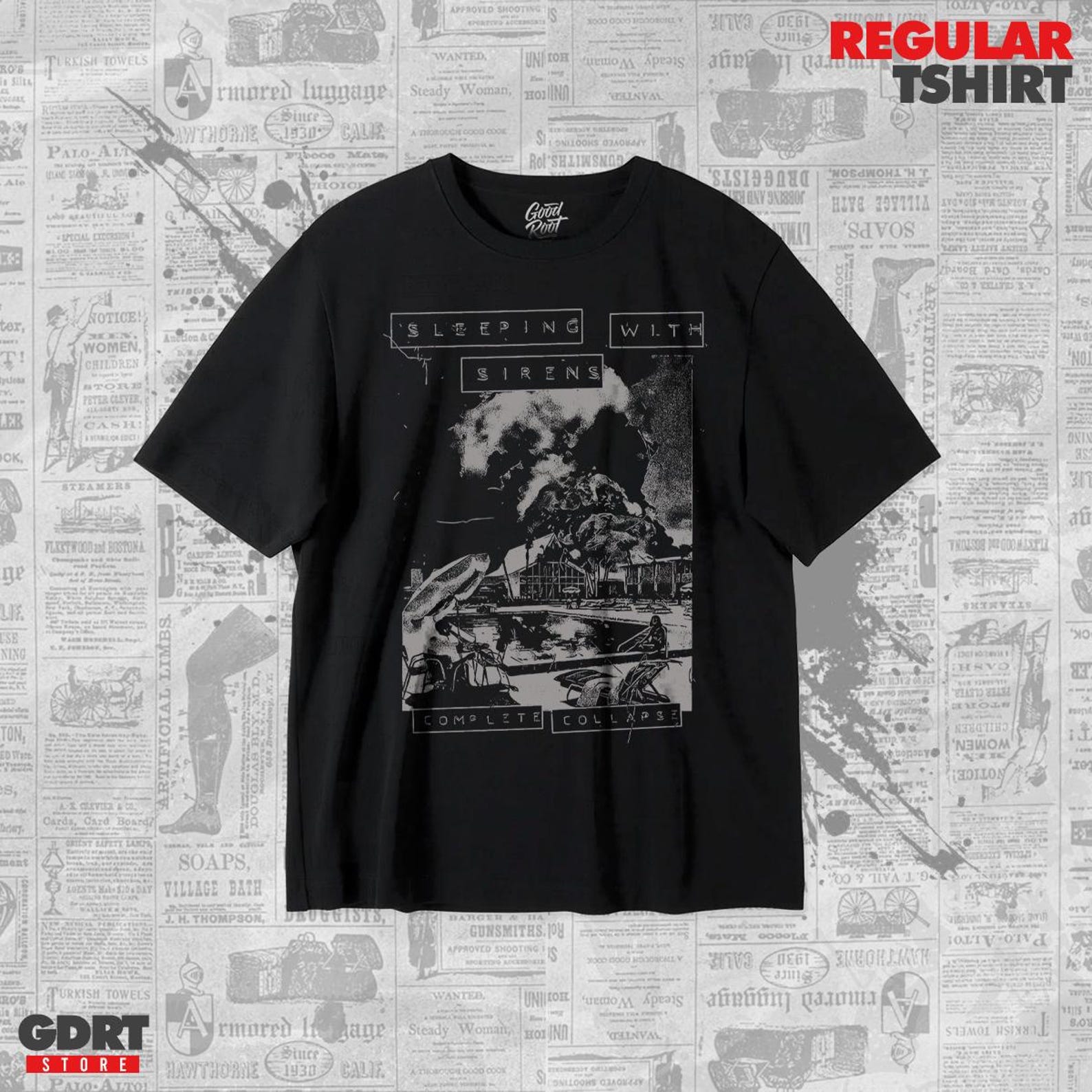 Sleeping with Sirens T shirt - Complete Collapse Albums - Unisex Heavy Shirt 2XL