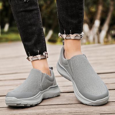 Men’s Outdoor Canvas Shoes Sneakers Driving Shoes Black Casual Plus Size Slip On Wide Head Shoes for Farther