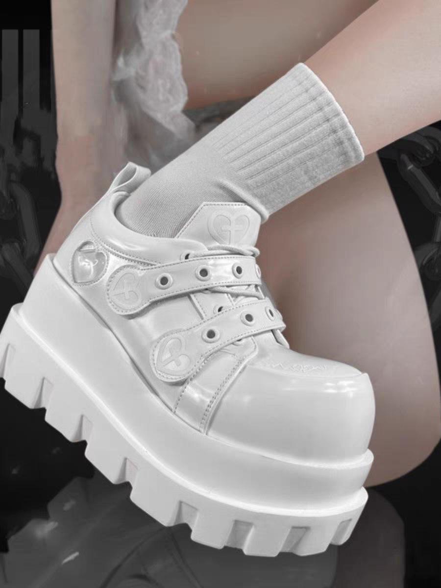 

telepathy GURURU original punk water injection love cross macaron subculture, platform shoes 35 білий