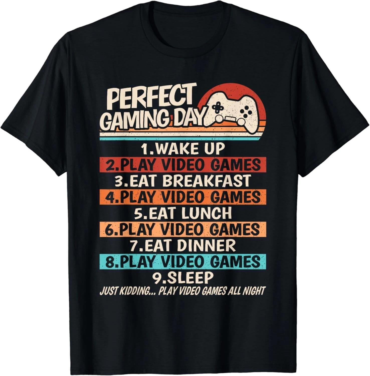 Perfect Gaming Day Gamer Video Games Men Teen Boys Gift Unisex T-Shirt 2XL