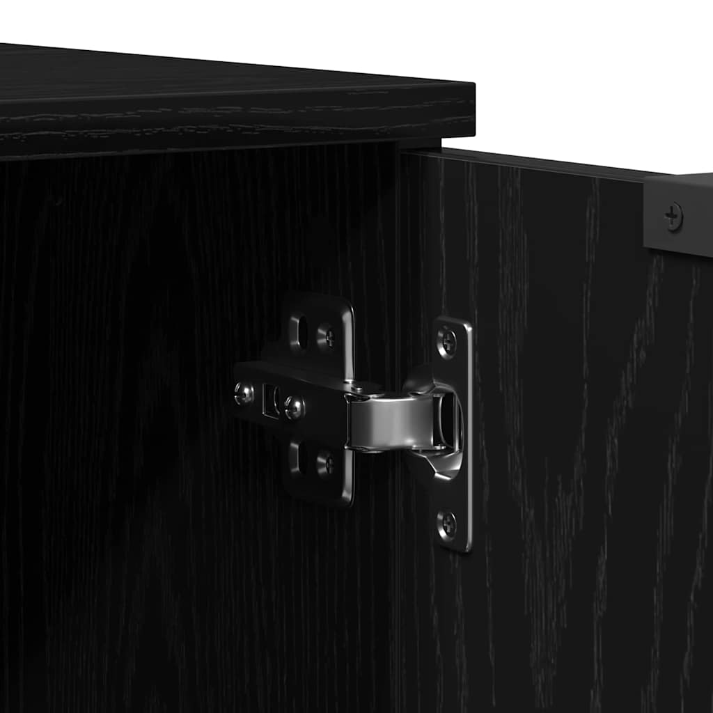 TV Stand in Black Oak Look 102 x 35 x 36.5 cm