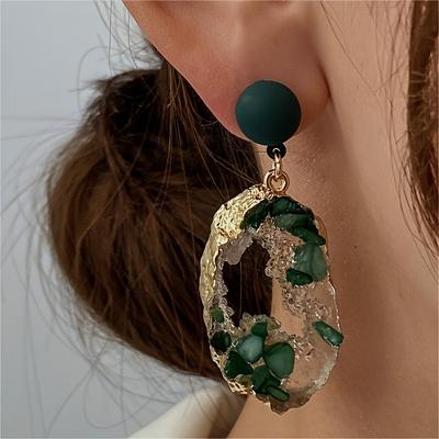 1 paar onregelmatige oorbellen in Bollywood-stijl voor dagelijkse outfits en feestjes - Luxe sieradenaccessoires
