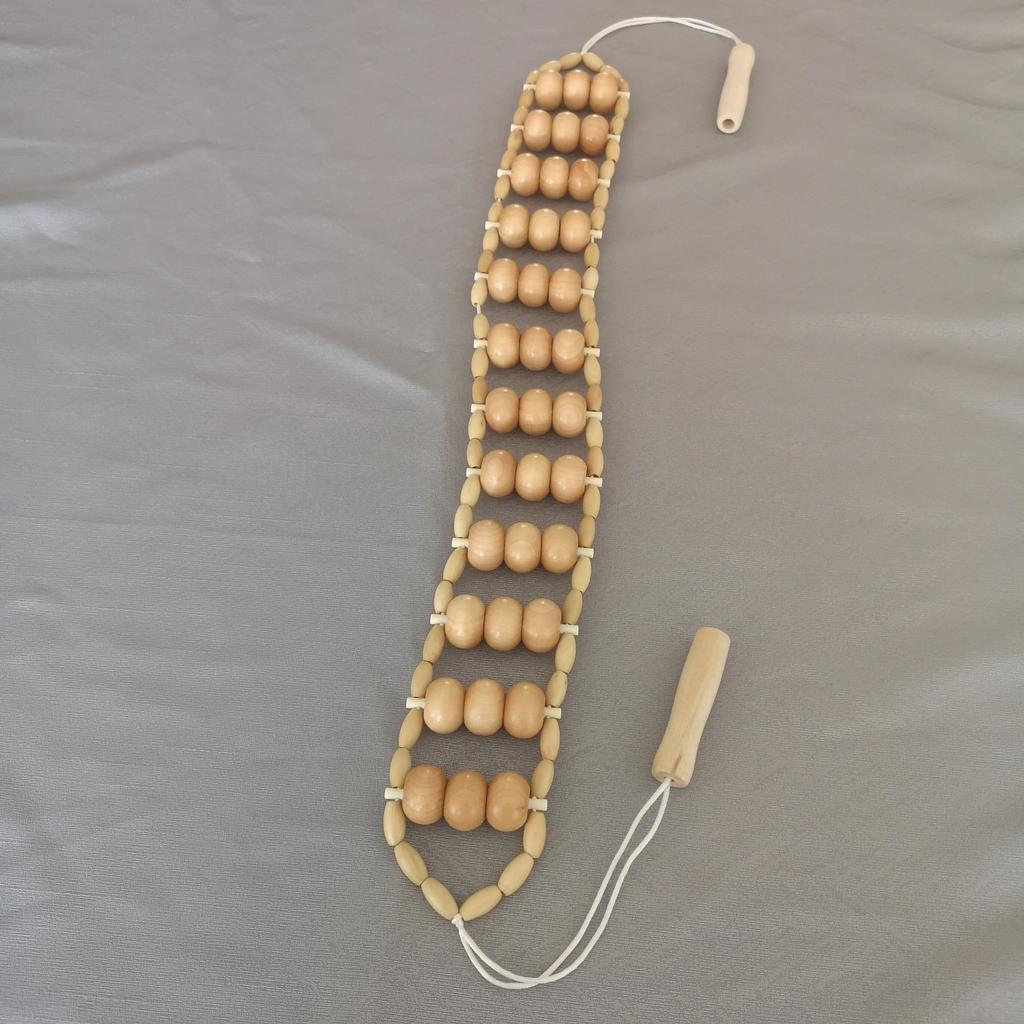Wood Back Massage Roller Rope Wood Therapy Cellulite Massage Tools Self Massage Tools For Neck Leg Back Pain Relief Body Care