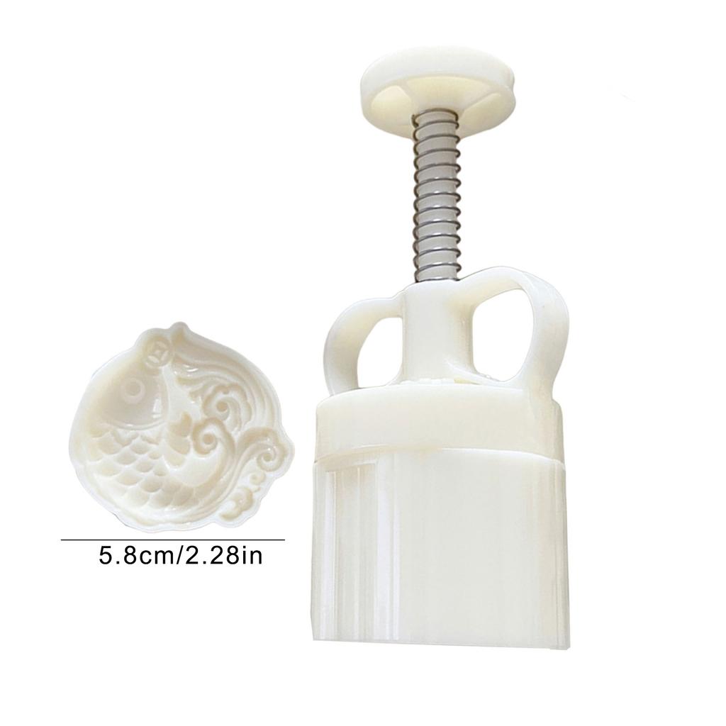 Stempel do ciastek Wzór ryby 3D Formy do ciasta księżycowego Ręczny wykrojnik do ciasta księżycowego Narzędzie do pieczenia na Święto Środka Jesieni