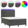 VidaXL Sommier à Lattes de Lit avec Matelas et LED, Lit Rembourré, Lit Double, Lit Adulte de Chambre à Coucher Intérieur, 3136306