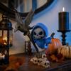 Cool Personalized Desk Accessories Halloween Sickle And Skull Ornament, 3D Printed Crow Desktop Decoration, Charming Atmosphere Decor Funny