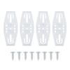 4Pcs Transparent Frameless License Plate Fastener Mount Buckles for Vehicle