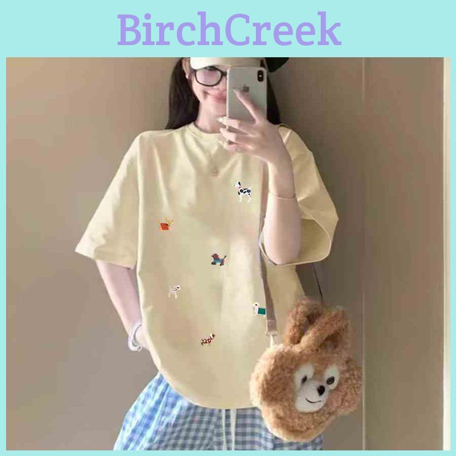 Anime Cartoon Cotton T Shirt For Women With Relaxed Fit Summer Casual Wear