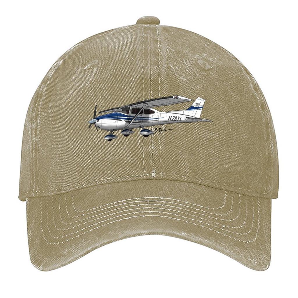 Cessna Skylane Emblem Old School N23TL Baseballkappe Streetwear Truckerhut Lustige Hüte Militärische Taktische Kappe Mädchen Herren