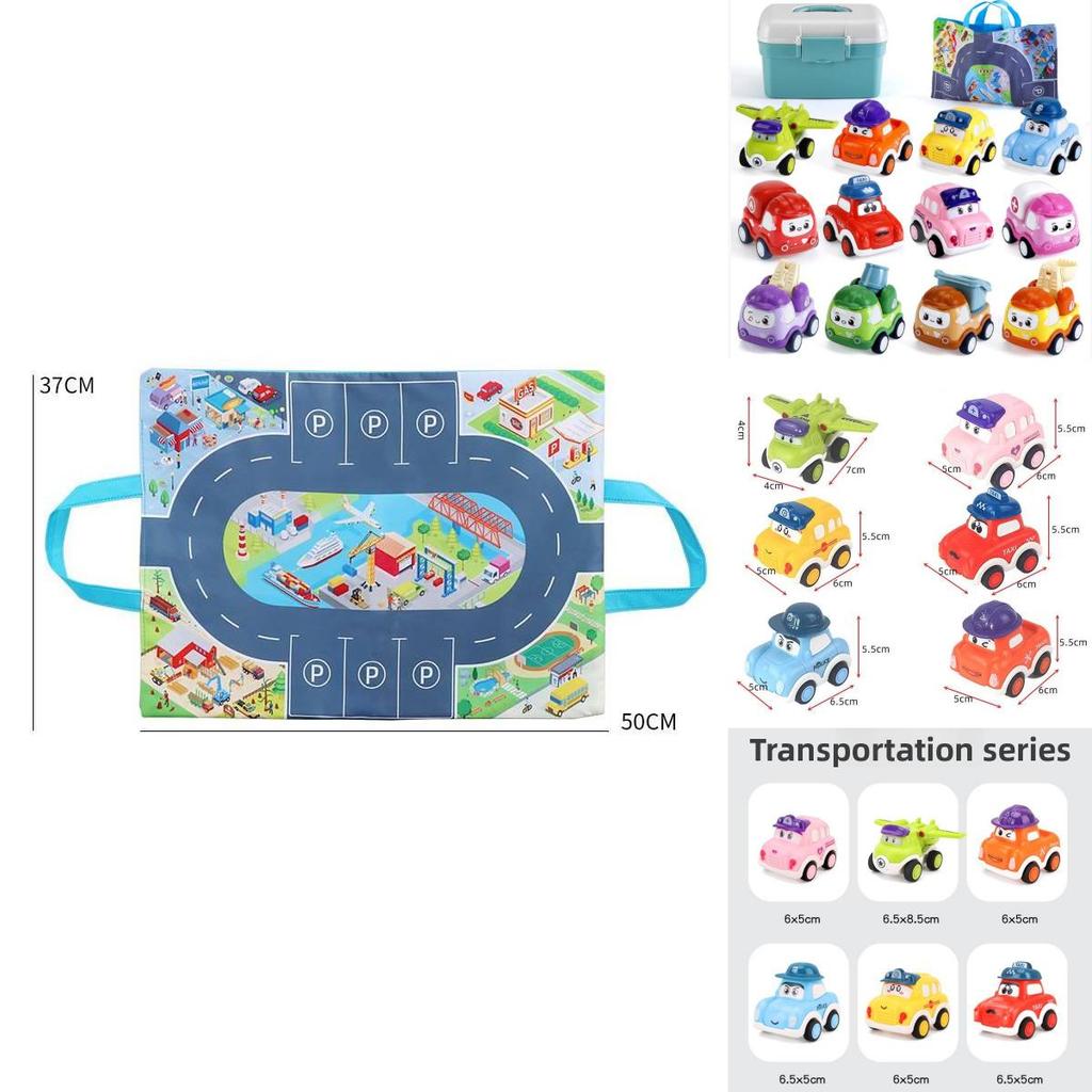Childrens Inertia Toy Cars With Cartoon Expressions For Christmas Gift Playset