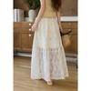 Women's Lace Patchwork A-Line Midi Skirt
