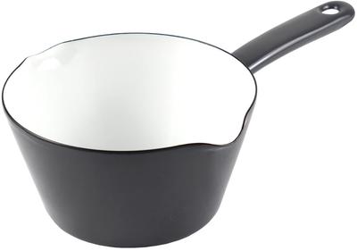 Fuji Enamel Milk Pan, 14cm, Cool Gray, AMZ-14M.CG