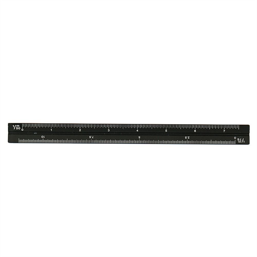 Aluminum Zinc Zinc Alloy Measuring Ruler Multi-function Metal Ruler Triangular Scale Ruler Stationery