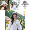 Sun Hat With Wide Brim And Grid Printing Design For Sun Protection Outdoor Casual Summer