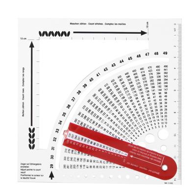 Knitting Gauge Converter Double Sided Clear Scale Knitting Stitch Counting Frame Ruler for Home