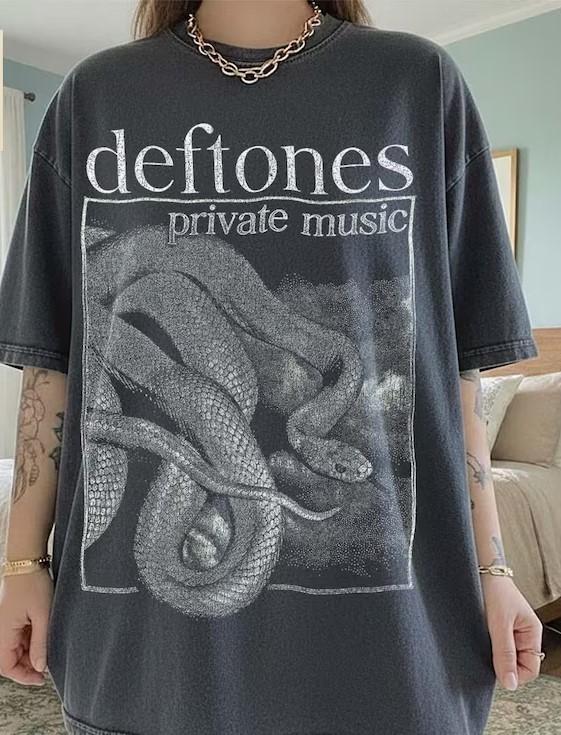 Vintage DEFTONES Band 90s band Shirt Private Music Cute shirts AN67701 S