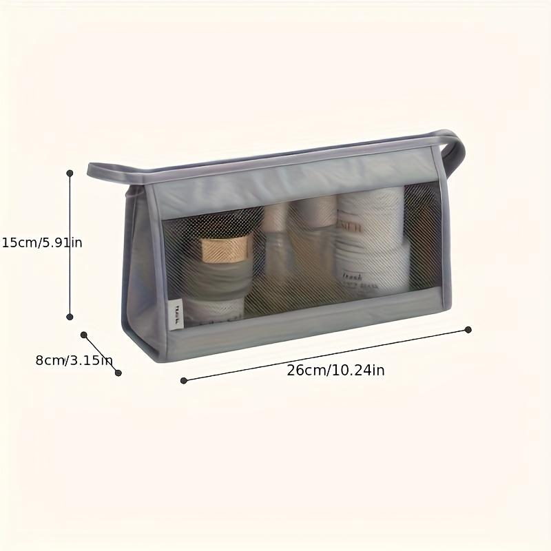 Large Capacity Makeup Storage Travel Bag with Mesh Compartments - Suitable for Portable Cosmetics Storage During Travel, Business Trips, and Daily Use